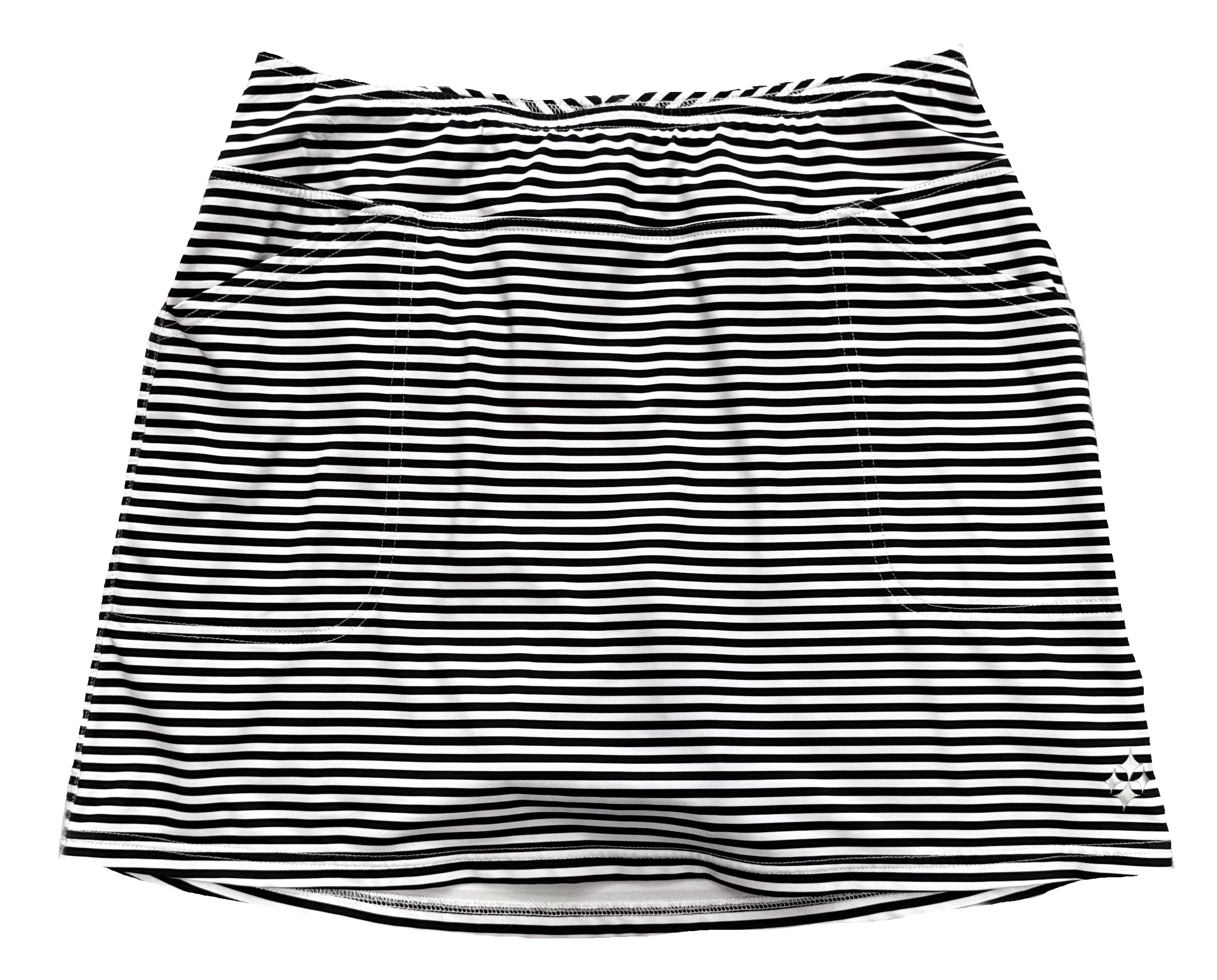 Jofit Black & White Striped Mina Skort - Size L MSP$96