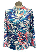 New Tail Women's Emersyn Long Sleeve Golf Top - Mykonos Fronds Size XL MSP$100-4