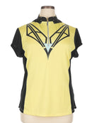 Jamie Sadock Women's Yellow & Black Cap Sleeve Golf Top Size XL MSP$95-1