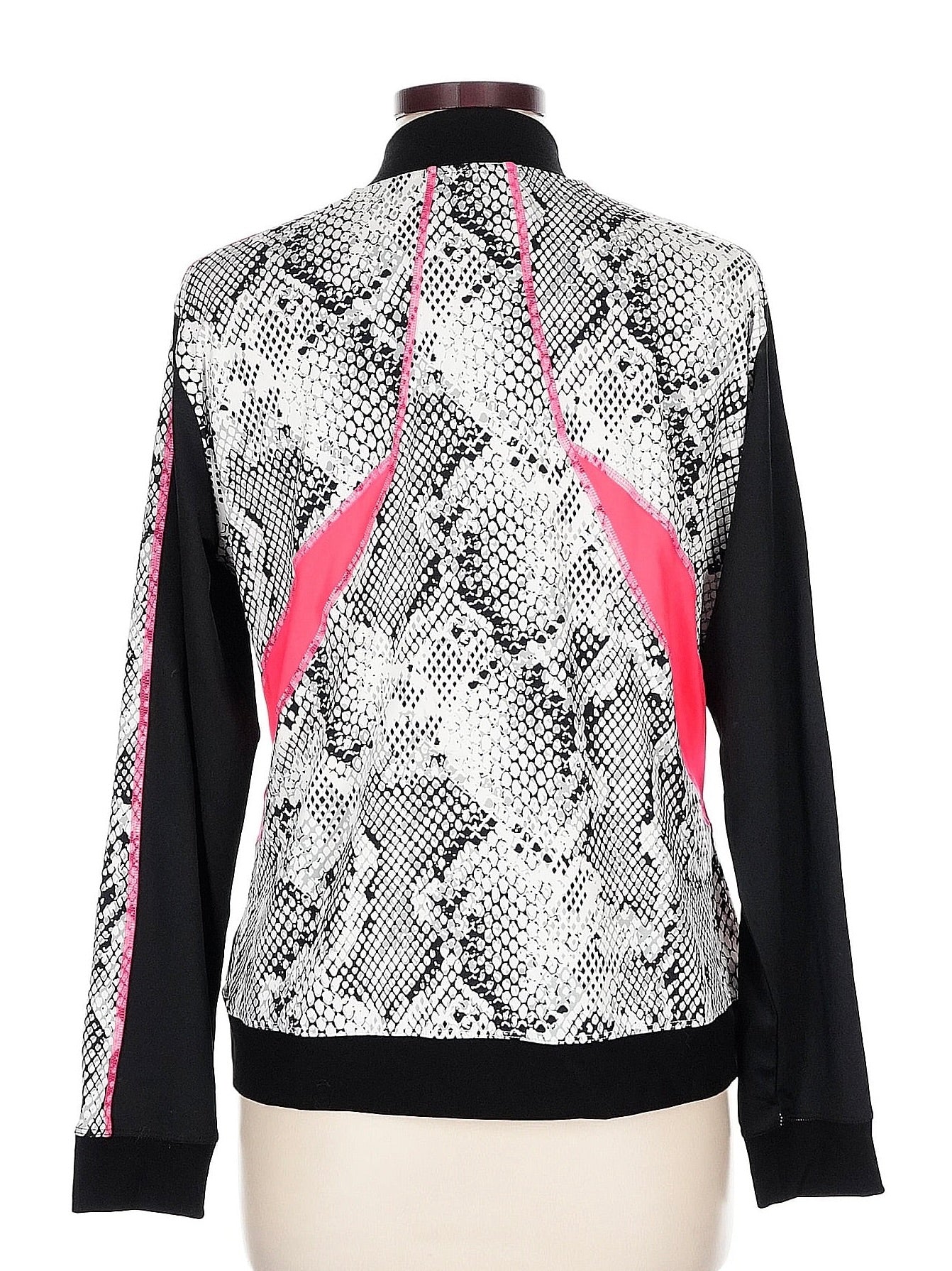 Tail Black, White & Pink Snakeskin Print Golf/Tennis Jacket Size L MSP$99 - 0