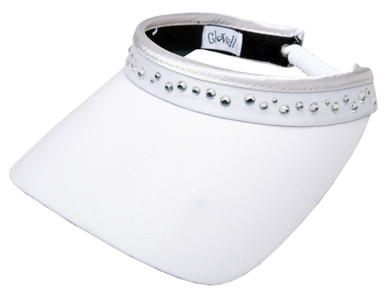 New Glove It White Bling Visor