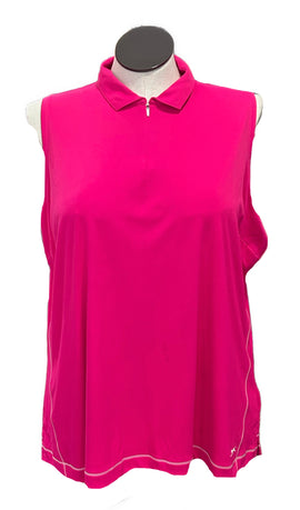 Slazenger Women's Hot Pink Sleeveless Golf Polo Size 2X