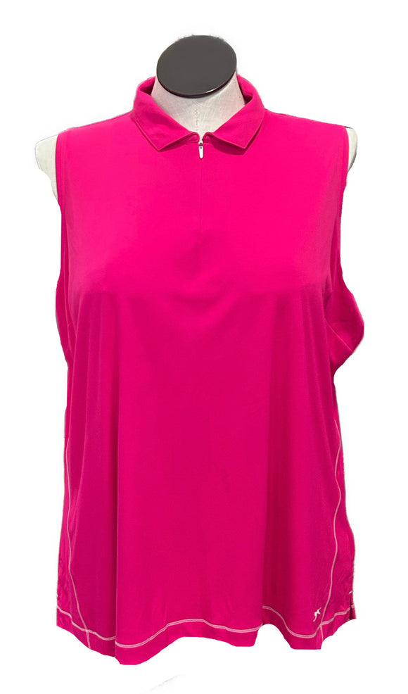 Slazenger Women's Hot Pink Sleeveless Golf Polo Size 2X
