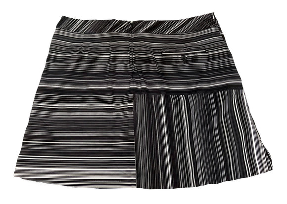 Lady Hagen Black & White Striped Women's Golf Skort Size 14