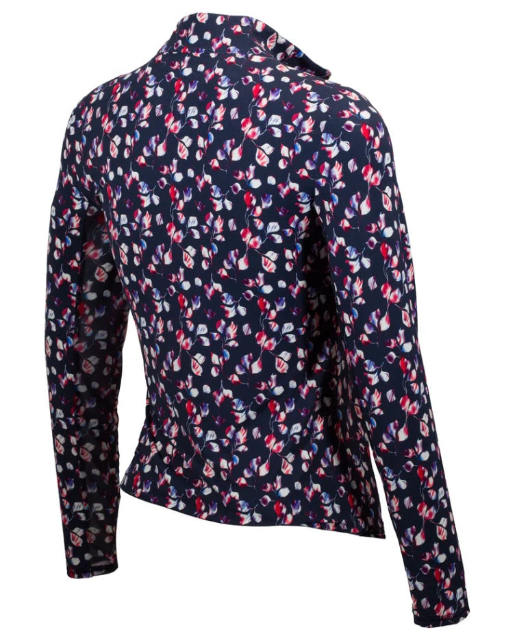 New Adair Navy, Red & Purple Patterned Women's Golf Pullover Size M MSP$98 - 0