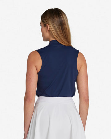 New Bad Birdie Women's Navy Blade Performance Golf Polo - 0