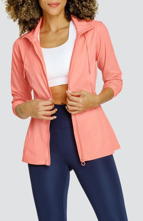 New Tail Activewear Nola Golf Jacket - Melon Punch MSP$96