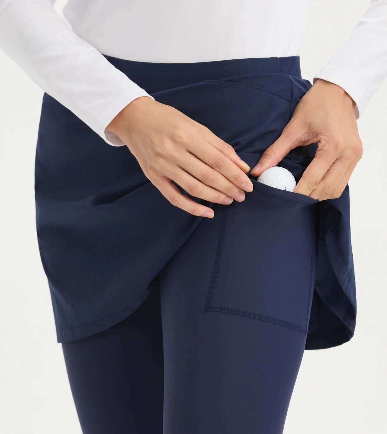 New Renwick Women's Navy Skirted Leggings Size L MSP$125