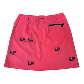 Jamie Sadock Pink “Blah Blah Blah” Golf Skirt Size 4 - 0