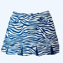 Tail Activewear Blue Zebra Print Pleated Golf Skort Size L MSP$-1