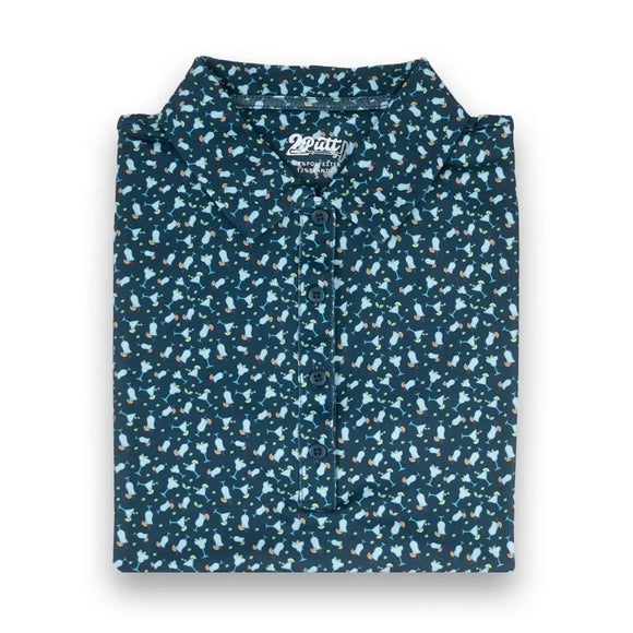 New 2Putt Women's Cocktail Hour Sleeveless Golf Polo