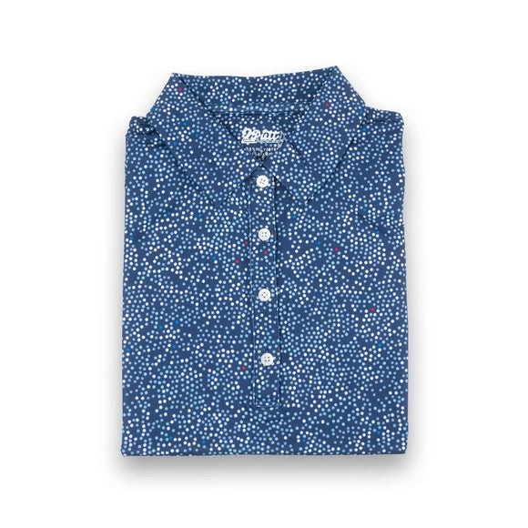 New 2Putt Women's Starry Night Sleeveless Golf Polo