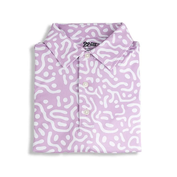 New 2Putt Women's Lavender Wrong Fairway Sleeveless Golf Polo