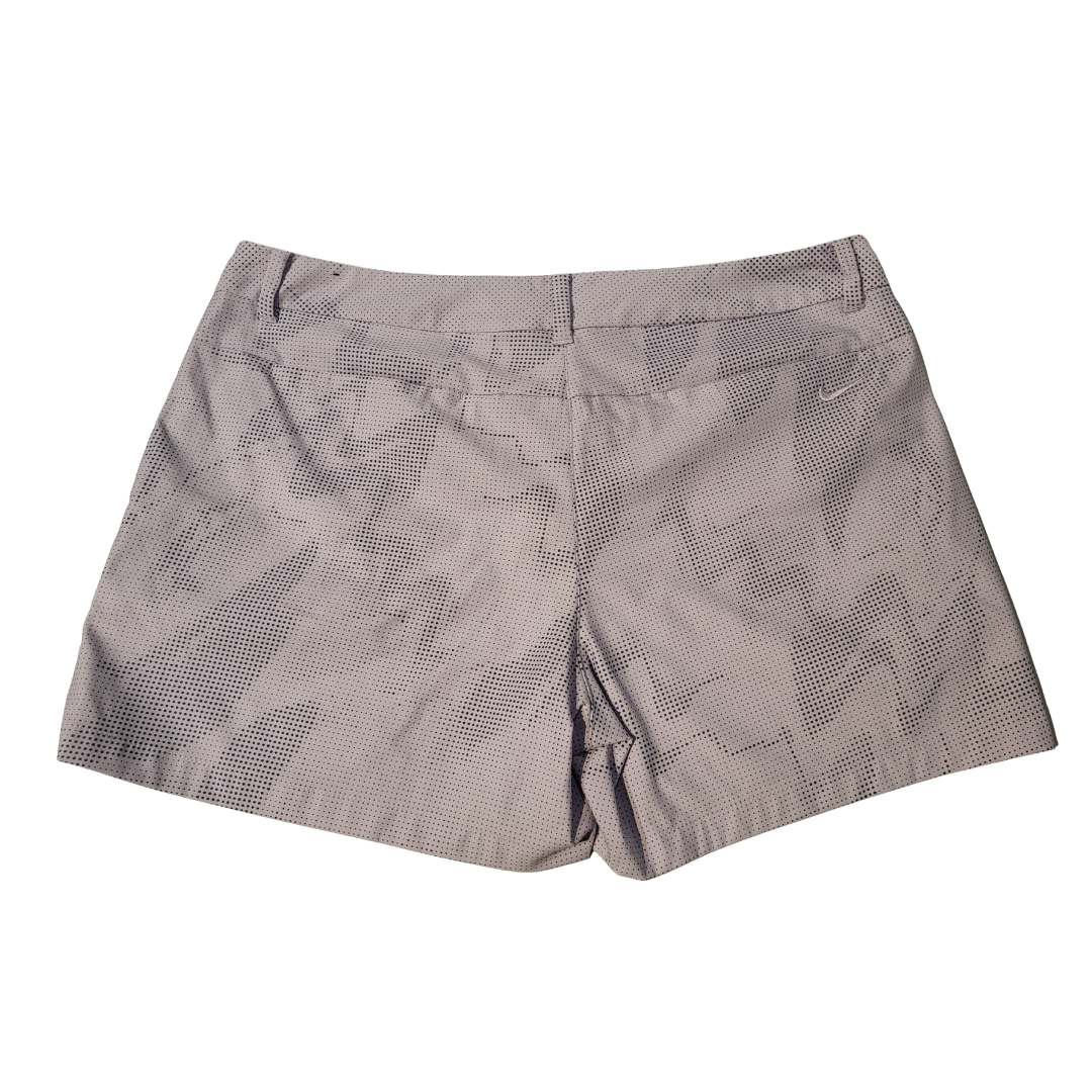 Nike Women's Purple Matrix Print Golf Shorts Size 12 - 0