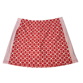 J McLaughin Red & Pink Print Essex Golf Skort Size L MSP$168 - 0
