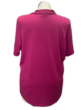 Lady Hagen Cranberry Short Sleeve Golf Polo Size 2X - 0