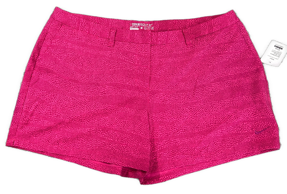 Nike Golf Magenta Micro Square Patterned Women's Golf Shorts Size 14