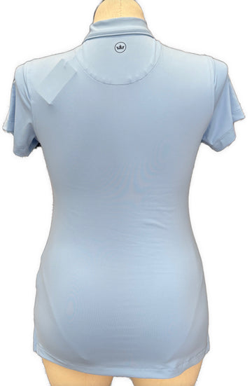New Peter Millar Light Blue Polo w/Hazeltine Logo Size S MSP $95 - 0