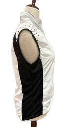 New Abacus Ladies Formby Stretch Windvent Golf Vest- White Stars MSP$98-3