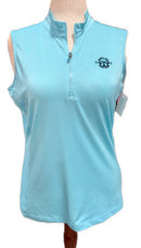 EP NY Women's Aqua Sleeveless Golf Polo w/ Logo Size L MSP$88-1