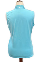 EP NY Women's Aqua Sleeveless Golf Polo w/ Logo Size L MSP$88-2