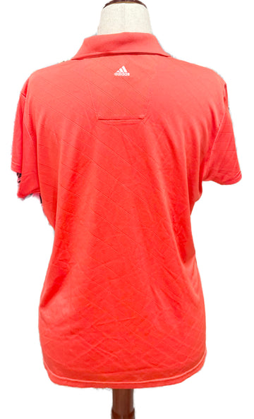 New Adidas Climacool Bright Coral Polo w/ Logo Size XL MSP $60 - 0