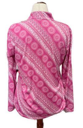 San Soleil Pink & White Patterned Pullover Size L. MSP$90 - 0