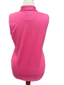 Greg Norman Women's Hot Pink Sleeveless Pique Golf Polo Size M-2