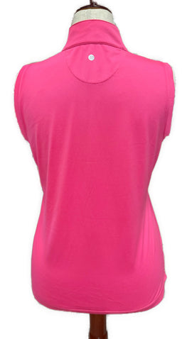EP NY Hot Pink Sleeveless Zip Mock Golf Top Size L MSP$80 - 0