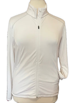 Kate Lord Women's White Full Zip Golf Jacket Size XL