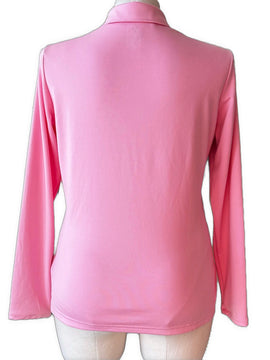Adidas Pink Women's Long Sleeve Golf Polo Size XL MSP$55 - 0