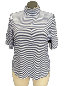 Tommy Bahama Women's Purple & White Striped Golf Polo Size XL MSP$110