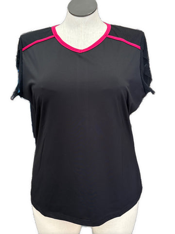 Chrissie by Tail Black Tennis Top Size XL