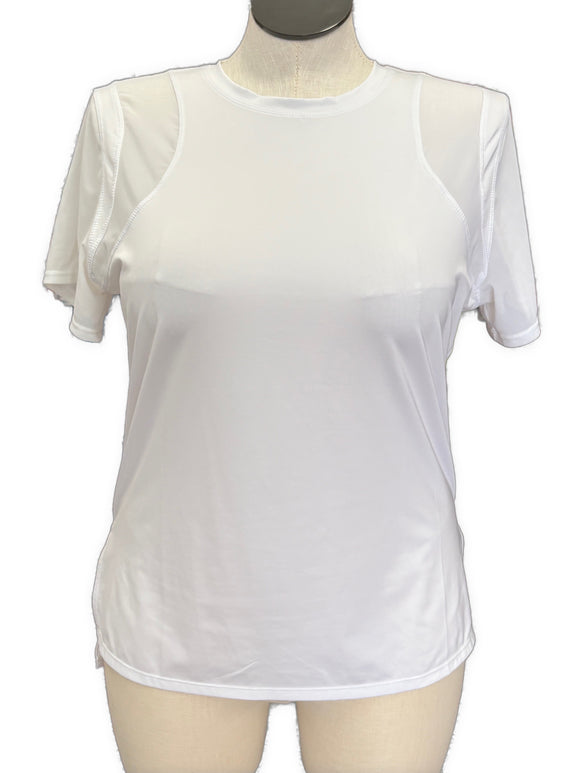 Tail Activewear White Short Sleeve Active Top Size XL MSP$70