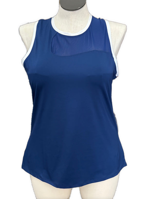 New Tail Activewear Racerback Tank- Blue Depths Size XL MSP$70
