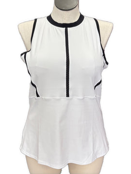 New Tail Activewear White Peplum Racerback Tank Size XL MSP$70
