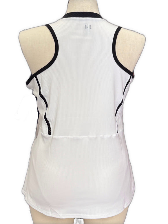 New Tail Activewear White Peplum Racerback Tank Size XL MSP$70