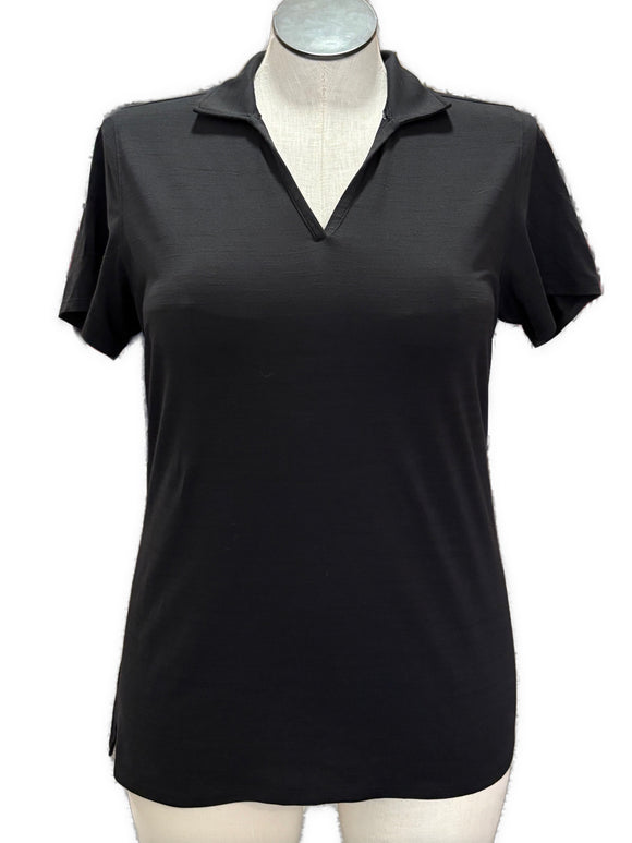 Puma Women's Black Heather Cloudspun Golf Polo Size L MSP$50