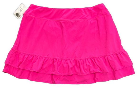 Lilly Pulitzer Luxletic Hot Pink Ruffled Tennis Skort Size L MSP$88