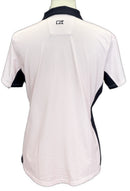 Cutter & Buck White w/Red Patterned Women's Short Sleeve Golf Top Size M-2