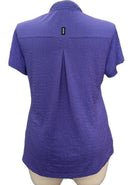 Jamie Sadock Purple Textured Women's Short Sleeve Top Size L-2