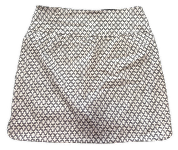 S.C. & CO. White w/Black Clover Pattern Women's Golf Skort Size M