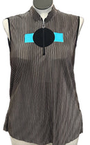 Jamie Sadock Tan & Black Crinkle Women's Sleeveless Golf Top Size XL-1