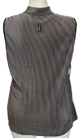 Jamie Sadock Tan & Black Crinkle Women's Sleeveless Golf Top Size XL - 0
