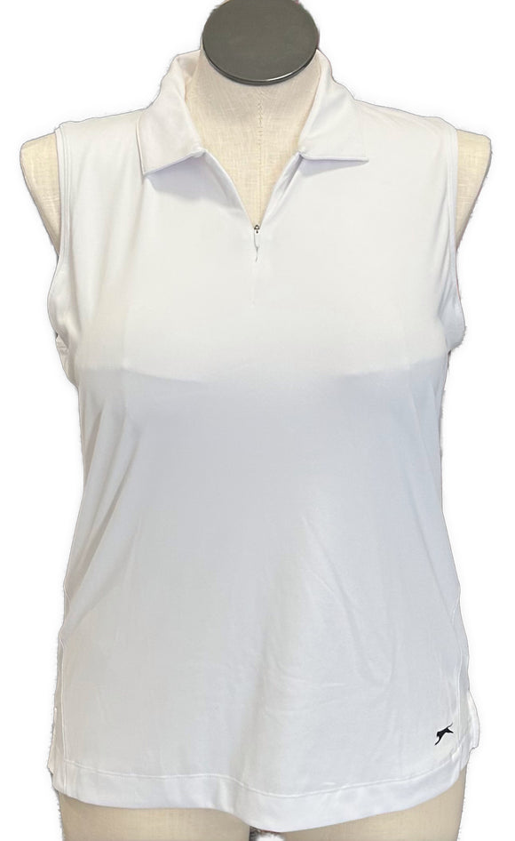 Slazenger Women's White Sleeveless Golf Top Size L