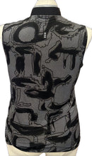 Jamie Sadock Gray & Black Patterned Women's Sleeveless Golf Top Size L-2