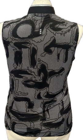 Jamie Sadock Gray & Black Patterned Women's Sleeveless Golf Top Size L - 0