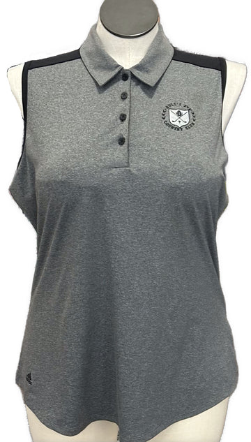 Adidas Gray Heathered Women's Sleeveless Golf Top w/Logo Size XL