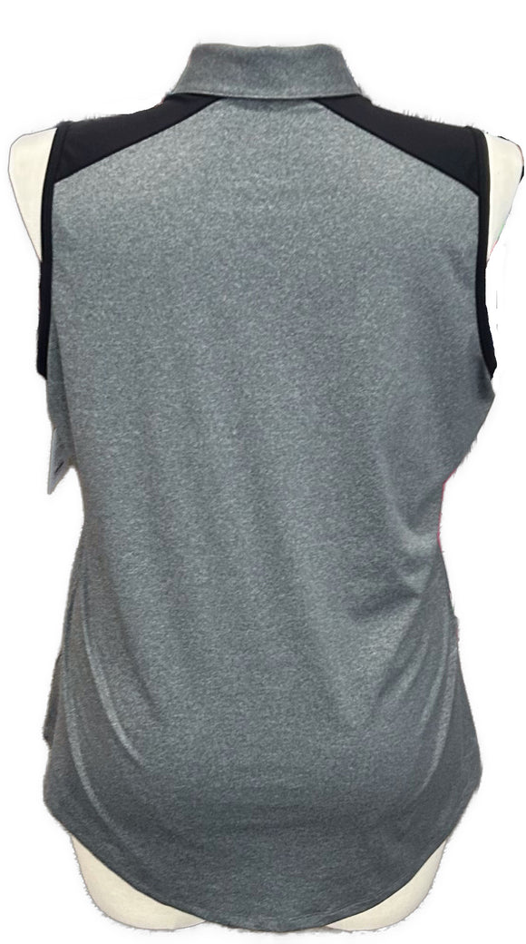 Adidas Gray Heathered Women's Sleeveless Golf Top w/Logo Size XL