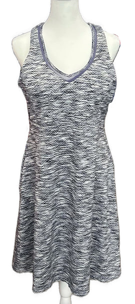 MPG Women's Athletic Sleeveless Patterned Racerback Dress Size L